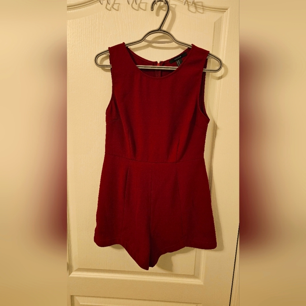 Sleeveless Red Jumpsuit